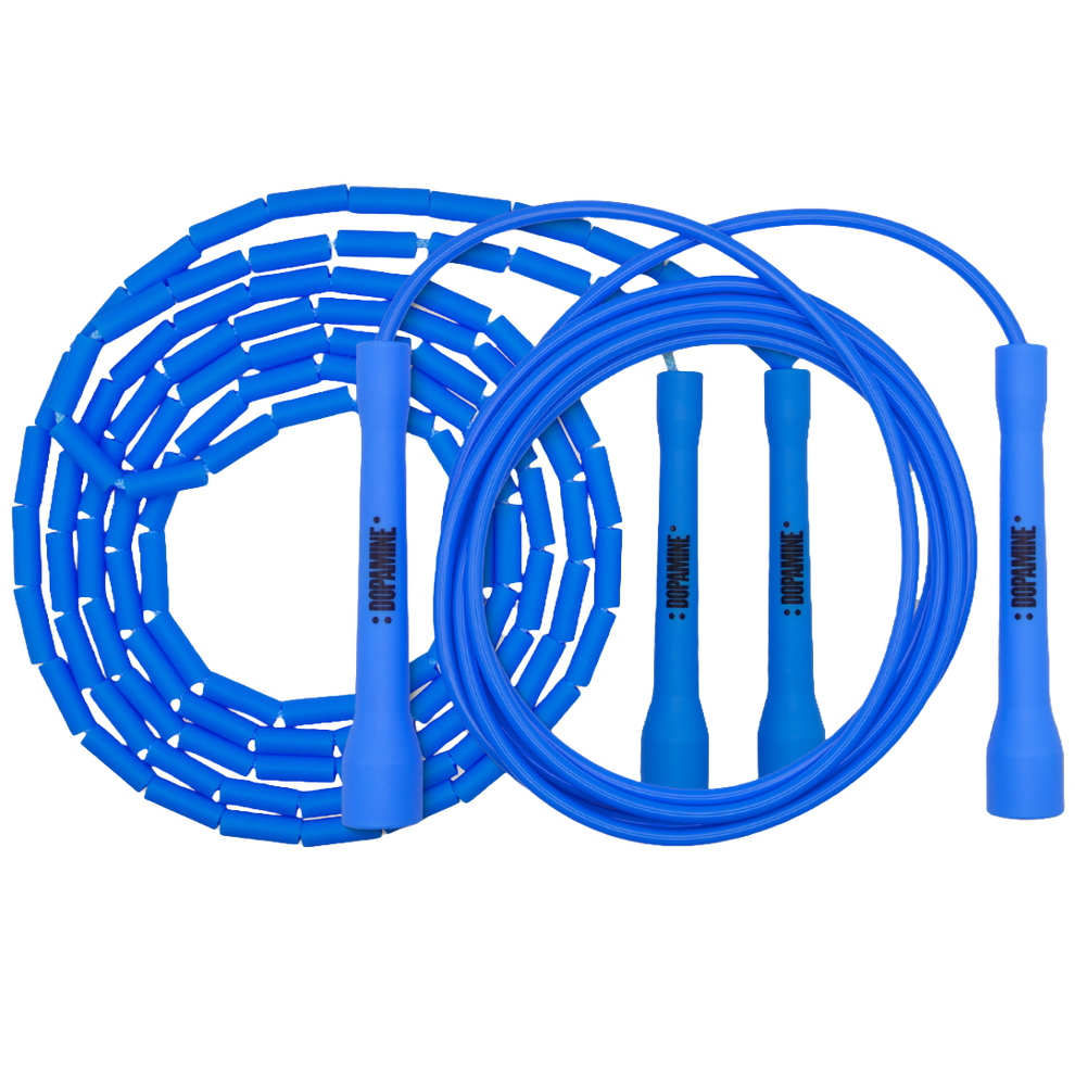 Dopamine - Blue Jump Rope Bundle - Beaded and PVC – DOPAMINE