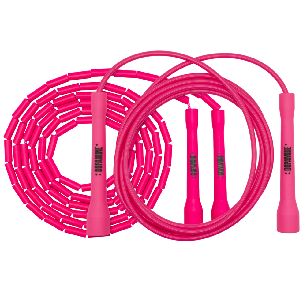 Dopamine - Pink Jump Rope Bundle - Beaded and PVC – DOPAMINE